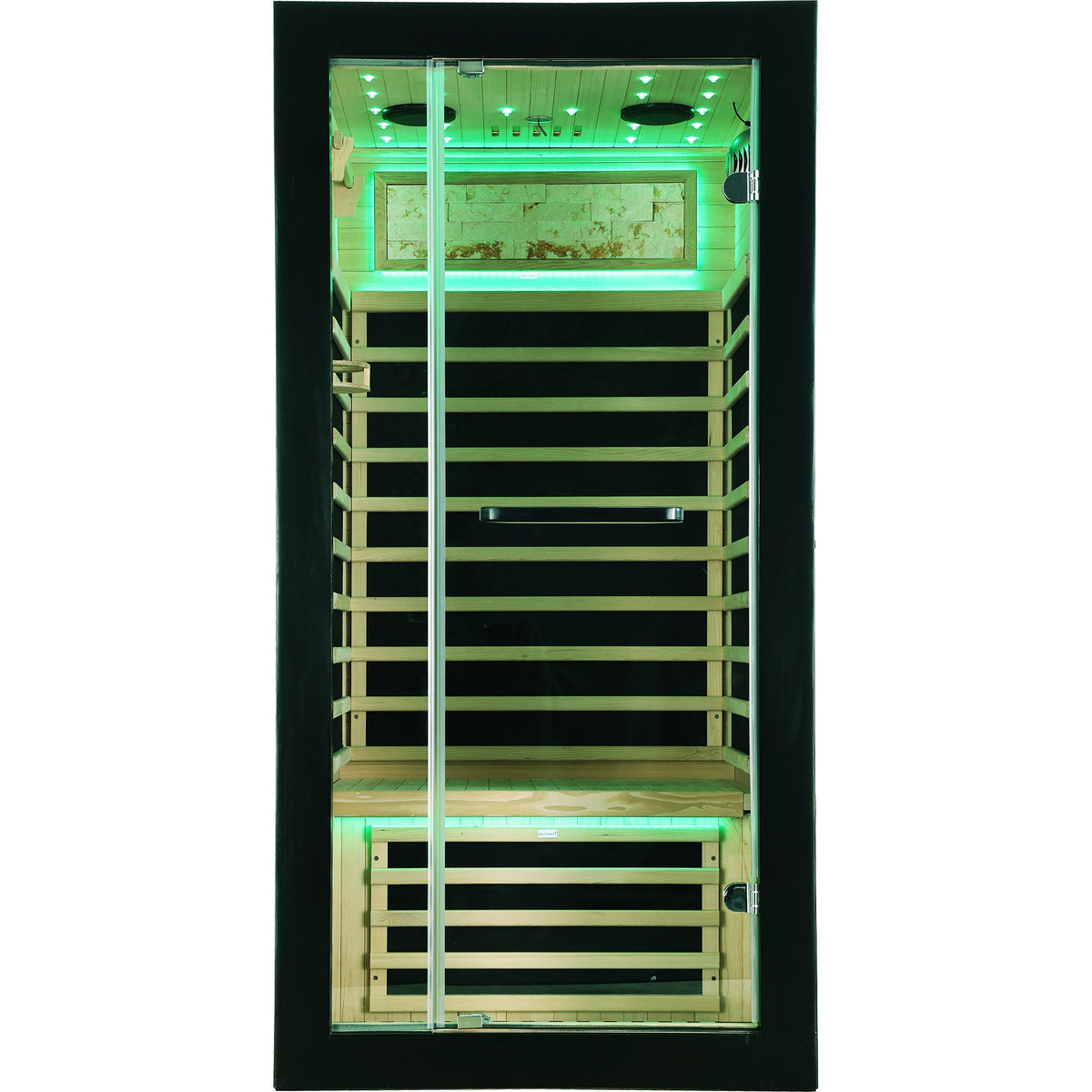 HOSAUNA 1-Person Hemlock Sauna with Starlight Ceiling