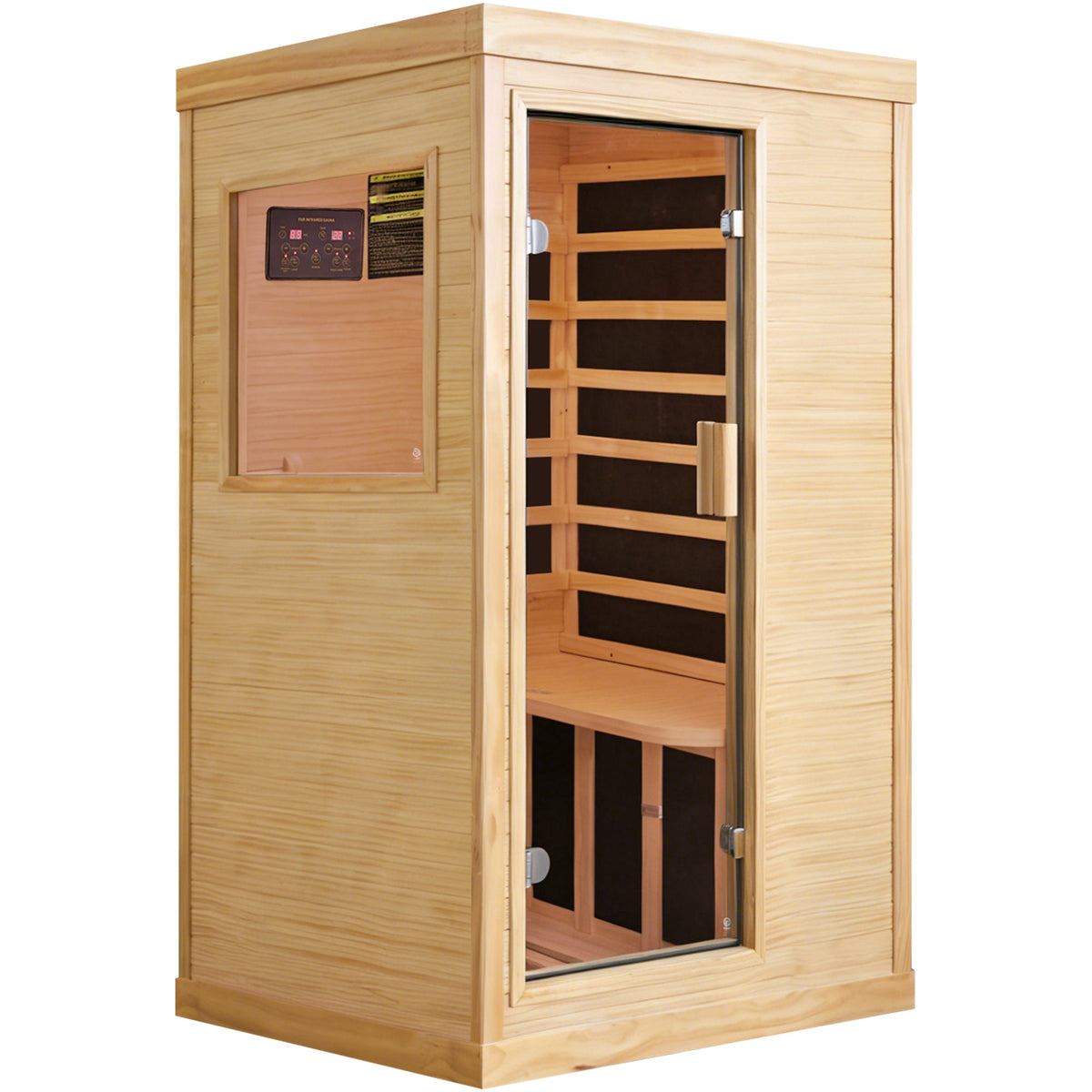 1-Person Chilean Pine Sauna with 7 Heating Plates