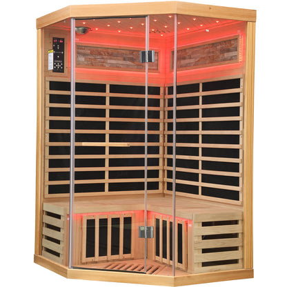 2-Person Canadian Hemlock Sauna with 7 Carbon Heating Plates