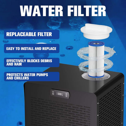 1/3HP Foldable Cold Plunge Tub With Smart Ice Bath Water Chiller