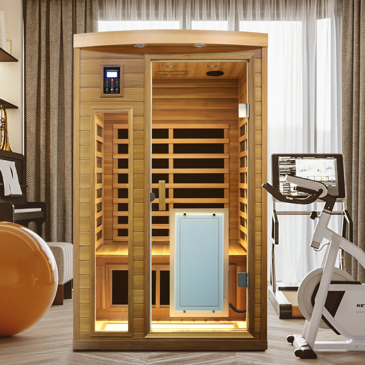 Low EMF 2-Person Red Cedar Far Infrared Sauna