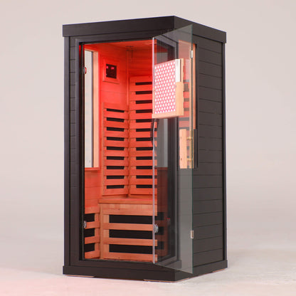 2-Person Low EMF Indoor Infrared Sauna With Red Light Therapy