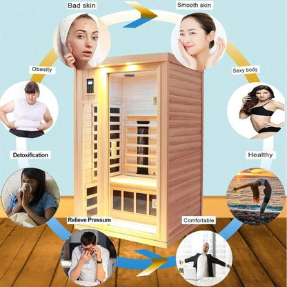 Orien Premium 2-Person Low EMF Far-Infrared Sauna With Ceramic Heaters | 1,760W