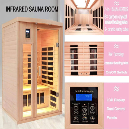 Orien Premium 2-Person Low EMF Far-Infrared Sauna With Ceramic Heaters | 1,760W