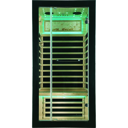 HOSAUNA 1-Person Hemlock Sauna with Starlight Ceiling