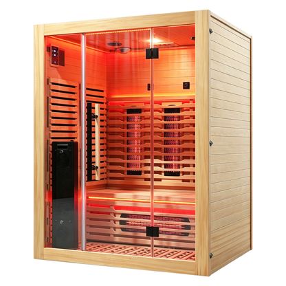 Blisspod Venetian RED 3-Person Full Spectrum Infrared Sauna with Red Light Therapy