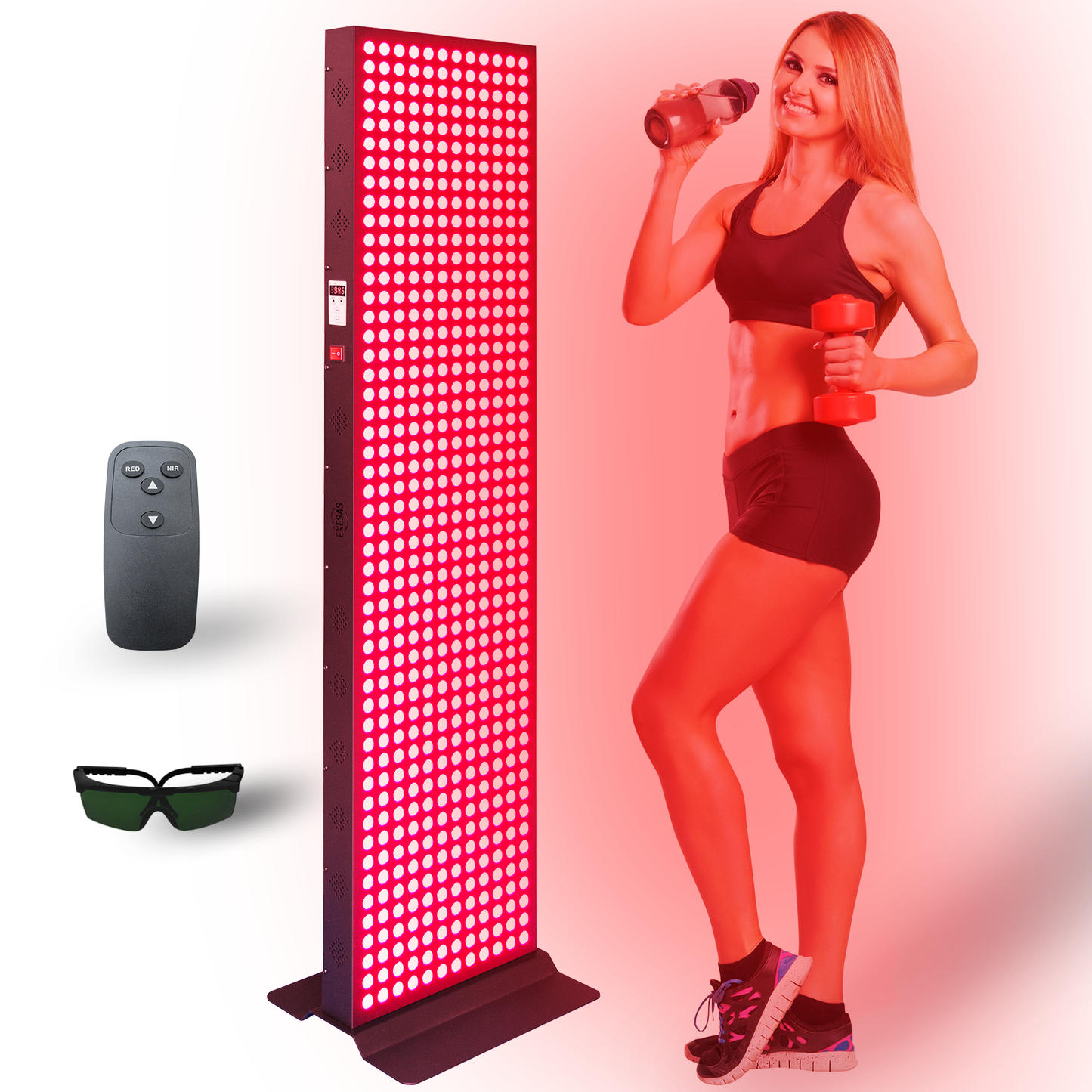 EXESAS Full-Body LED Light Panel | 600 Dual-Chip LEDs | 630nm, 660nm, 810nm & 850nm