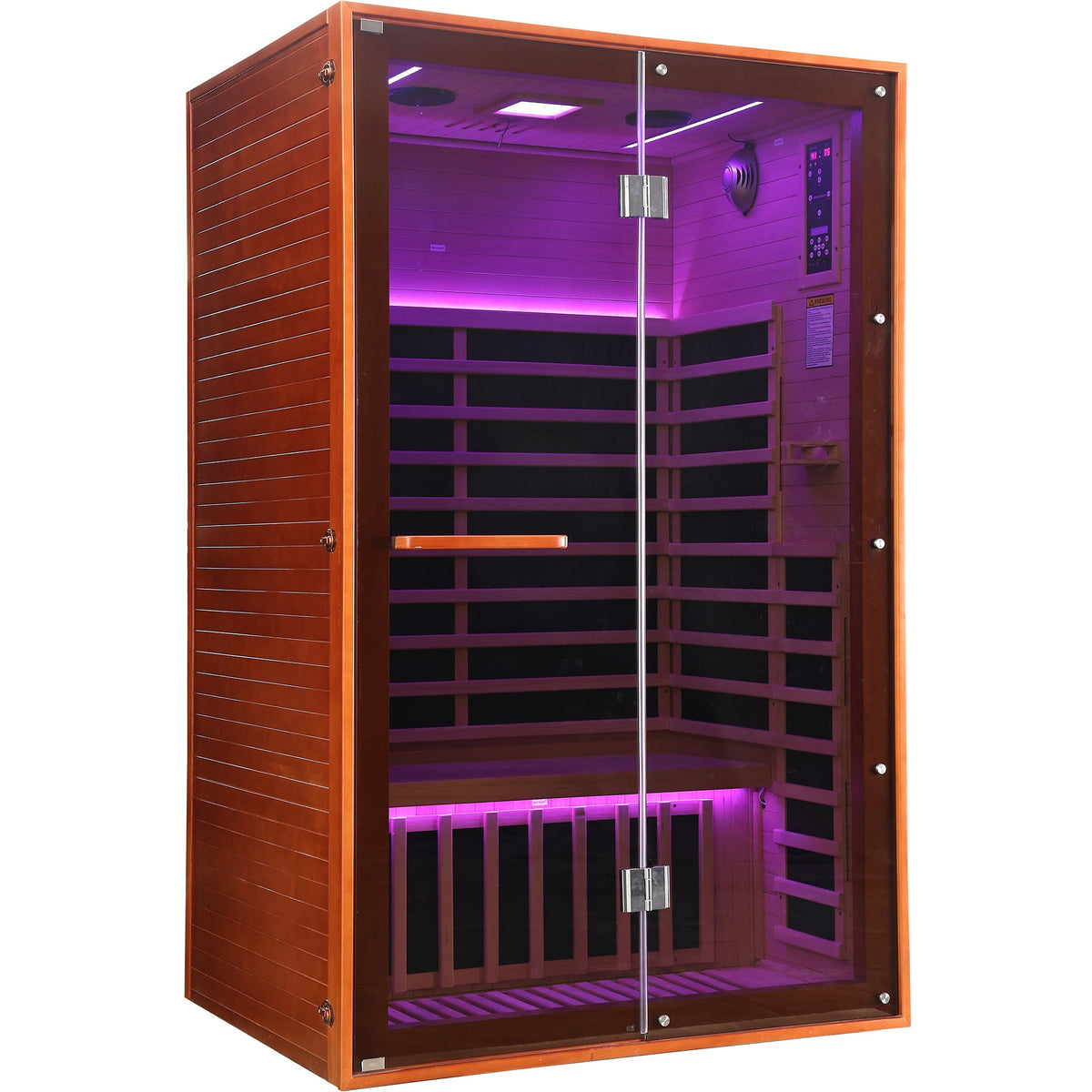 2-Person Canadian Hemlock Sauna with 7 Carbon Heating Plates