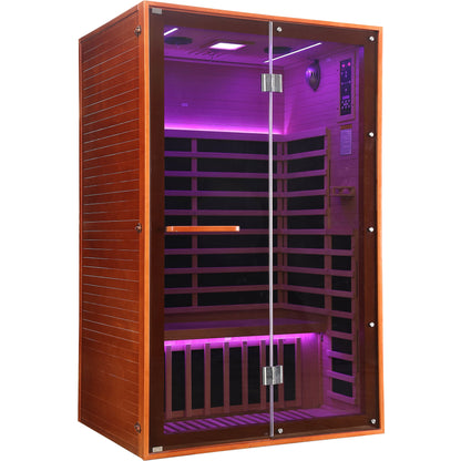 2-Person Canadian Hemlock Sauna with 7 Carbon Heating Plates