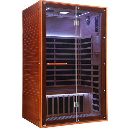 2-Person Canadian Hemlock Sauna with 7 Carbon Heating Plates
