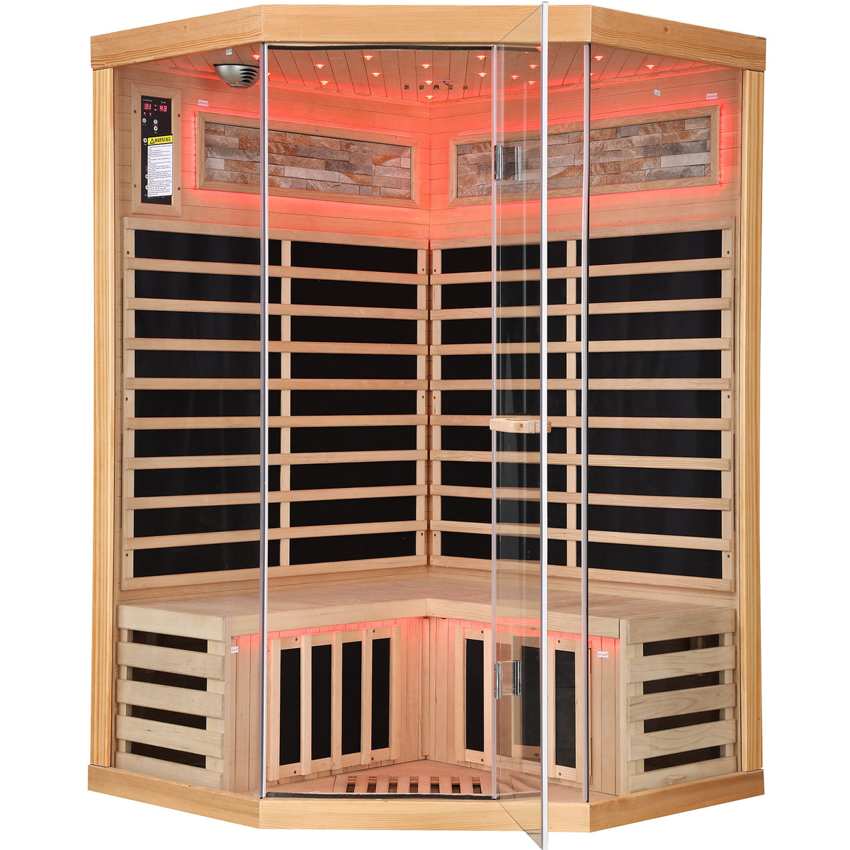 2-Person Canadian Hemlock Sauna with 7 Carbon Heating Plates