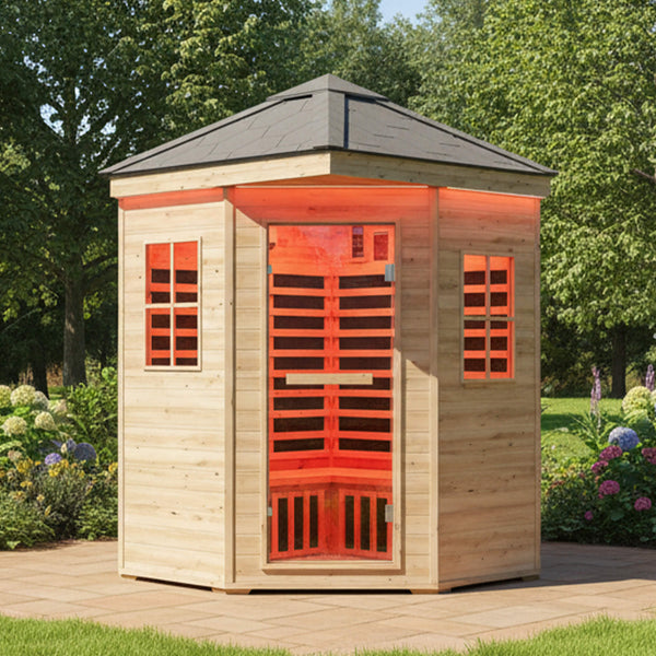 Monaco 4-Person Low EMF Spruce Wood Outdoor Infrared Sauna With Bluetooth Speakers & LED Lights