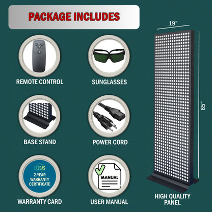 EXESAS Full-Body LED Light Panel | 800 Dual-Chip LEDs | 630nm, 660nm, 810nm & 850nm