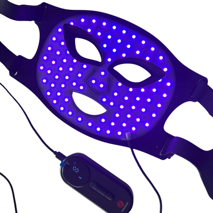 Red Light Therapy Face Mask Designed for Radiant Skin, 8 Light Modes, Adjustable Intensity, Portable Control