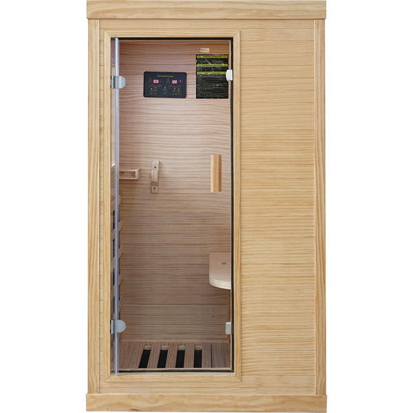 1-Person Chilean Pine Sauna with 7 Heating Plates