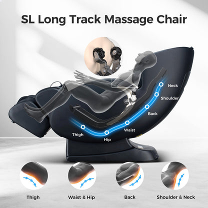 BOSSCARE 3D Zero Gravity Massage Chair with Voice Control, App & Heat