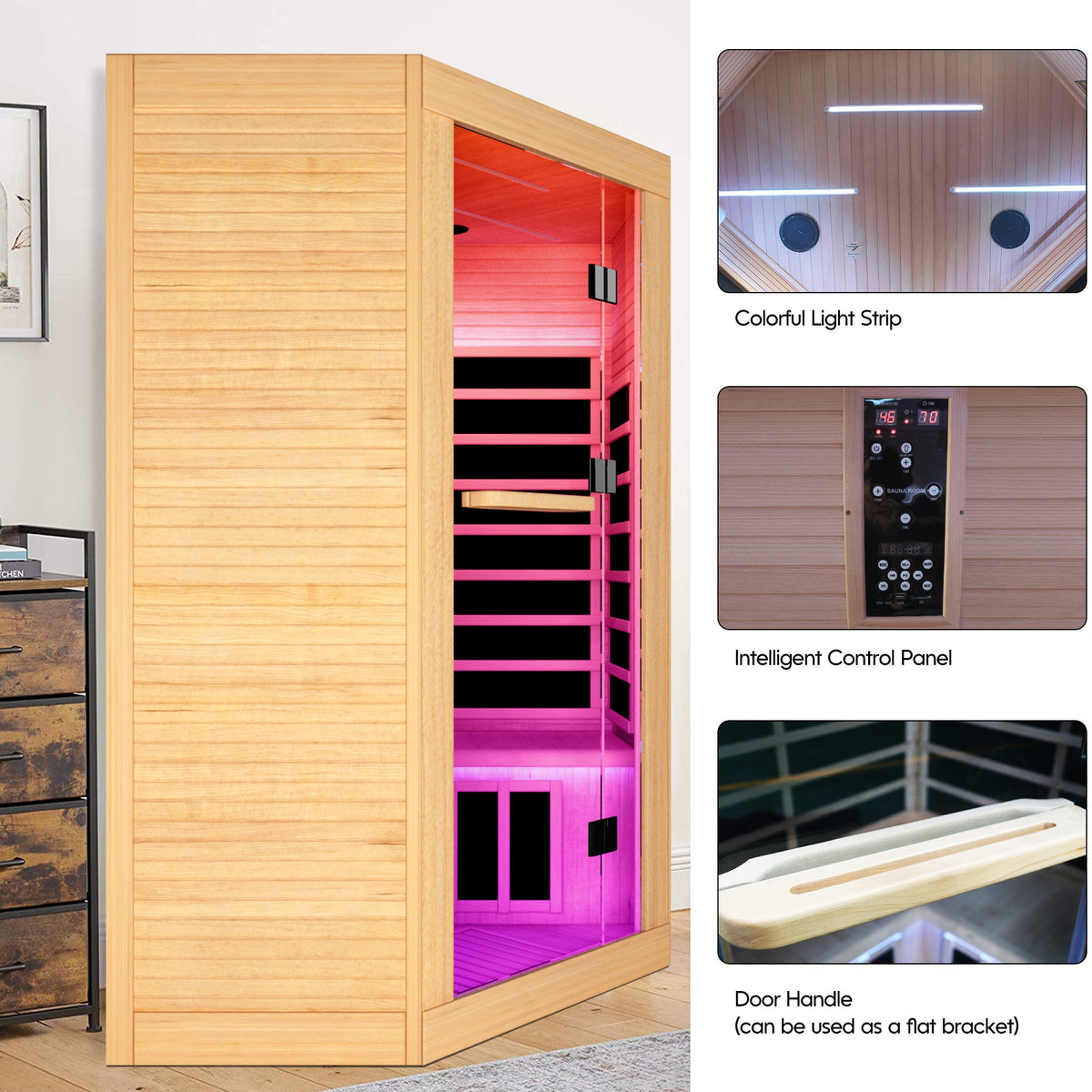 Canadian Hemlock Pentagonal 2-Person Sauna