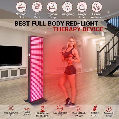 EXESAS Full-Body LED Light Panel | 600 Dual-Chip LEDs | 630nm, 660nm, 810nm & 850nm
