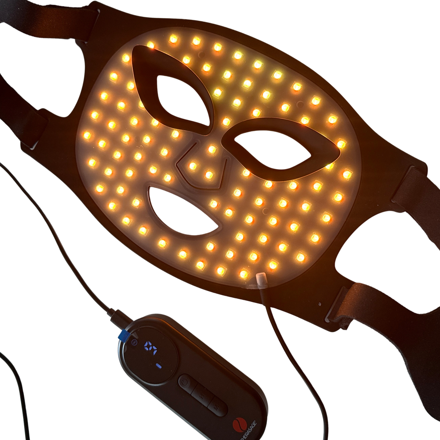 Red Light Therapy Face Mask Designed for Radiant Skin, 8 Light Modes, Adjustable Intensity, Portable Control