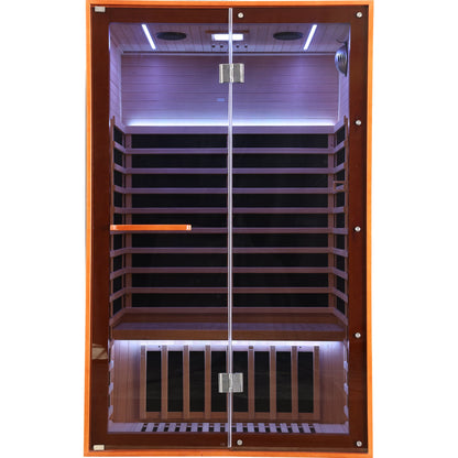 2-Person Canadian Hemlock Sauna with 7 Carbon Heating Plates