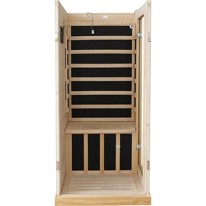1-Person Chilean Pine Sauna with 7 Heating Plates