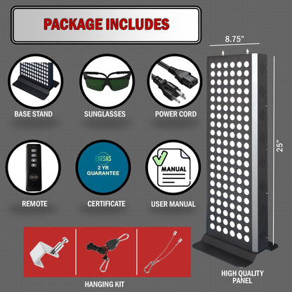 EXESAS LED Light Panel | 120 Dual-Chip LEDs | 630nm, 660nm, 810nm & 850nm