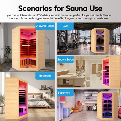 Canadian Hemlock Pentagonal 2-Person Sauna