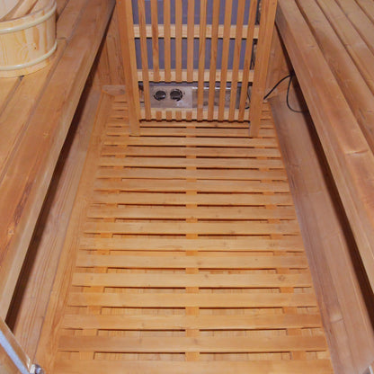 HOSAUNA Outdoor 2-4 Person Premium Barrel Sauna