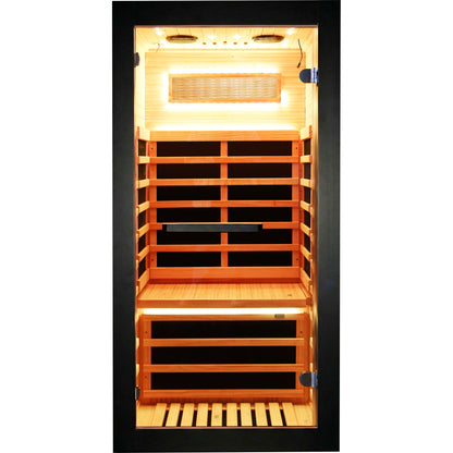 1-Person Chilean Pine Sauna Cabin with 8 Heating Plates