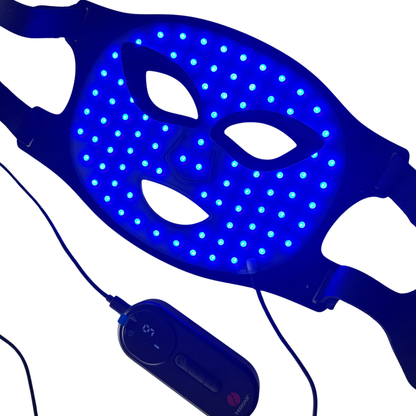 Red Light Therapy Face Mask Designed for Radiant Skin, 8 Light Modes, Adjustable Intensity, Portable Control