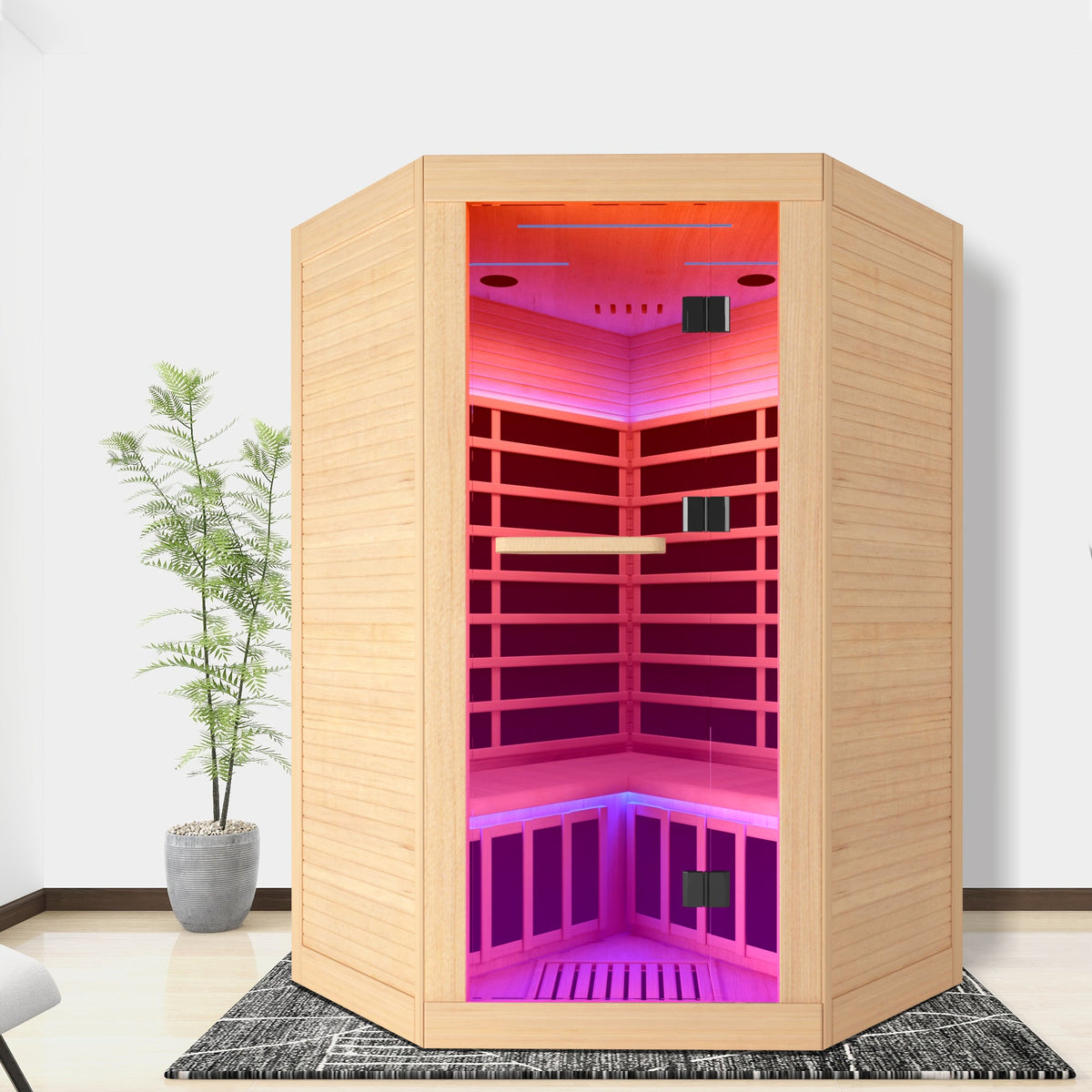 Canadian Hemlock Pentagonal 2-Person Sauna