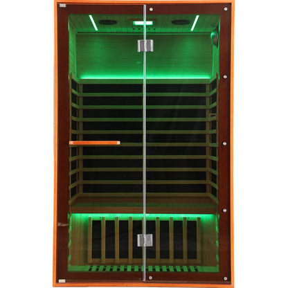 2-Person Canadian Hemlock Sauna with 7 Carbon Heating Plates