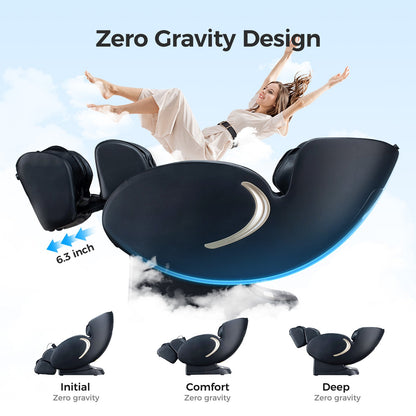 BOSSCARE 3D Zero Gravity Massage Chair with Voice Control, App & Heat