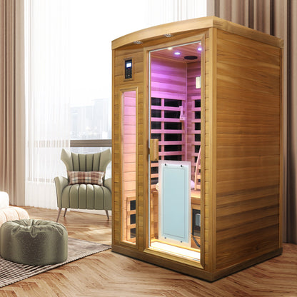 Low EMF 2-Person Red Cedar Far Infrared Sauna