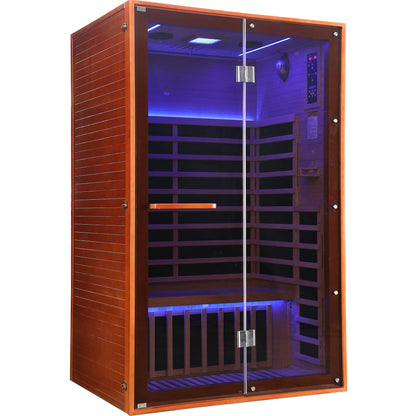 2-Person Canadian Hemlock Sauna with 7 Carbon Heating Plates