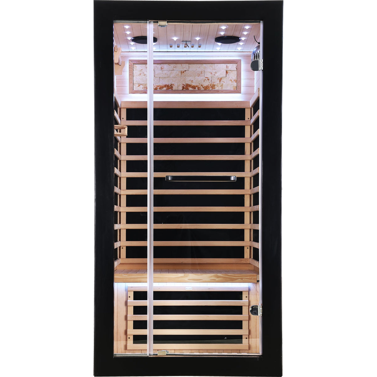 HOSAUNA 1-Person Hemlock Sauna with Starlight Ceiling