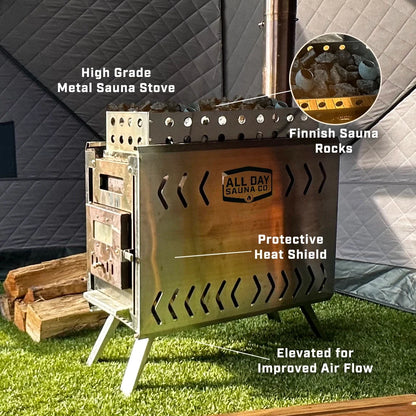Portable Outdoor Wood-Burning Sauna for Up to 6 People