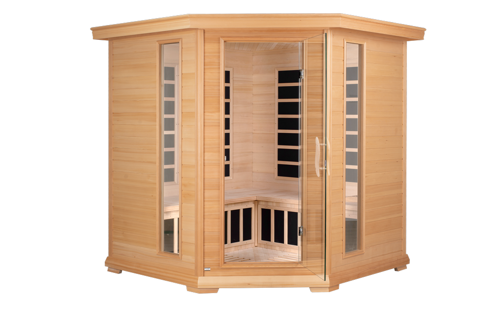 Blisspod Vienna 4–5 Person Corner Far Infrared Sauna | 12 Heaters | Ultra Low EMF