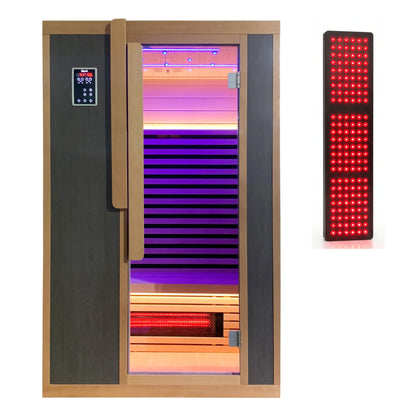 Blisspod Bergen 2-Person Full Spectrum Infrared Sauna | Red Light Therapy | Low EMF | Canadian Hemlock