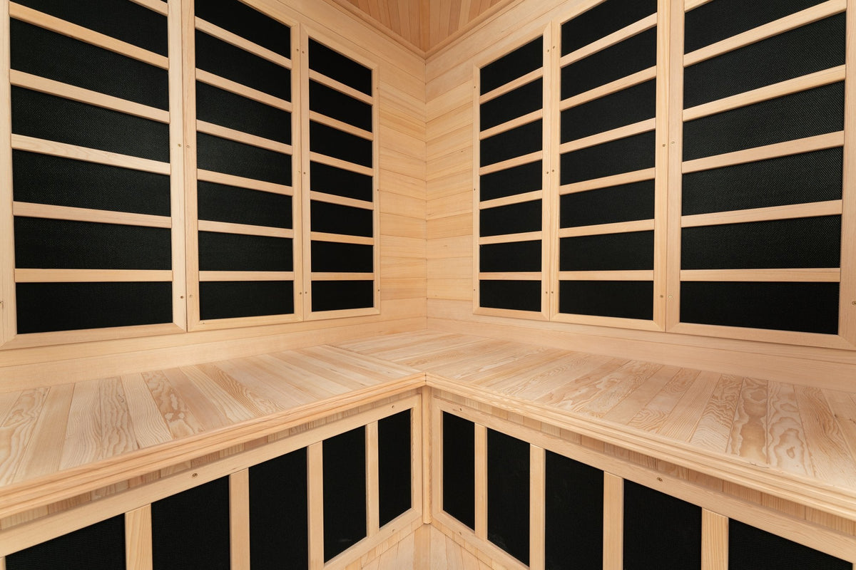 Blisspod Vienna 4–5 Person Corner Far Infrared Sauna | 12 Heaters | Ultra Low EMF