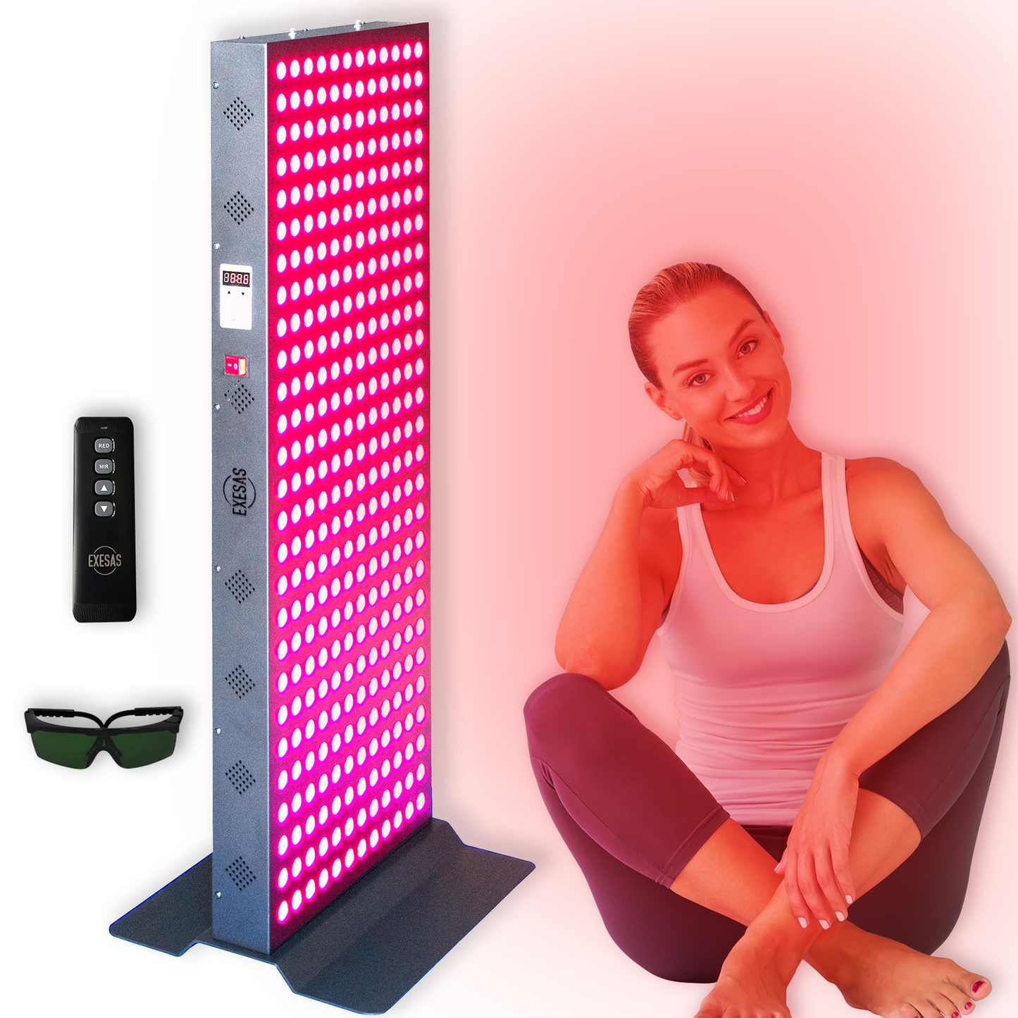 EXESAS Full-Body Red & Near-Infrared LED Panel | 324 LEDs | Four Wavelengths | Remote Included