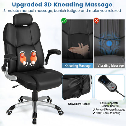 Kneading Massage Office Chair with Adjustable Headrest & Lumbar Support
