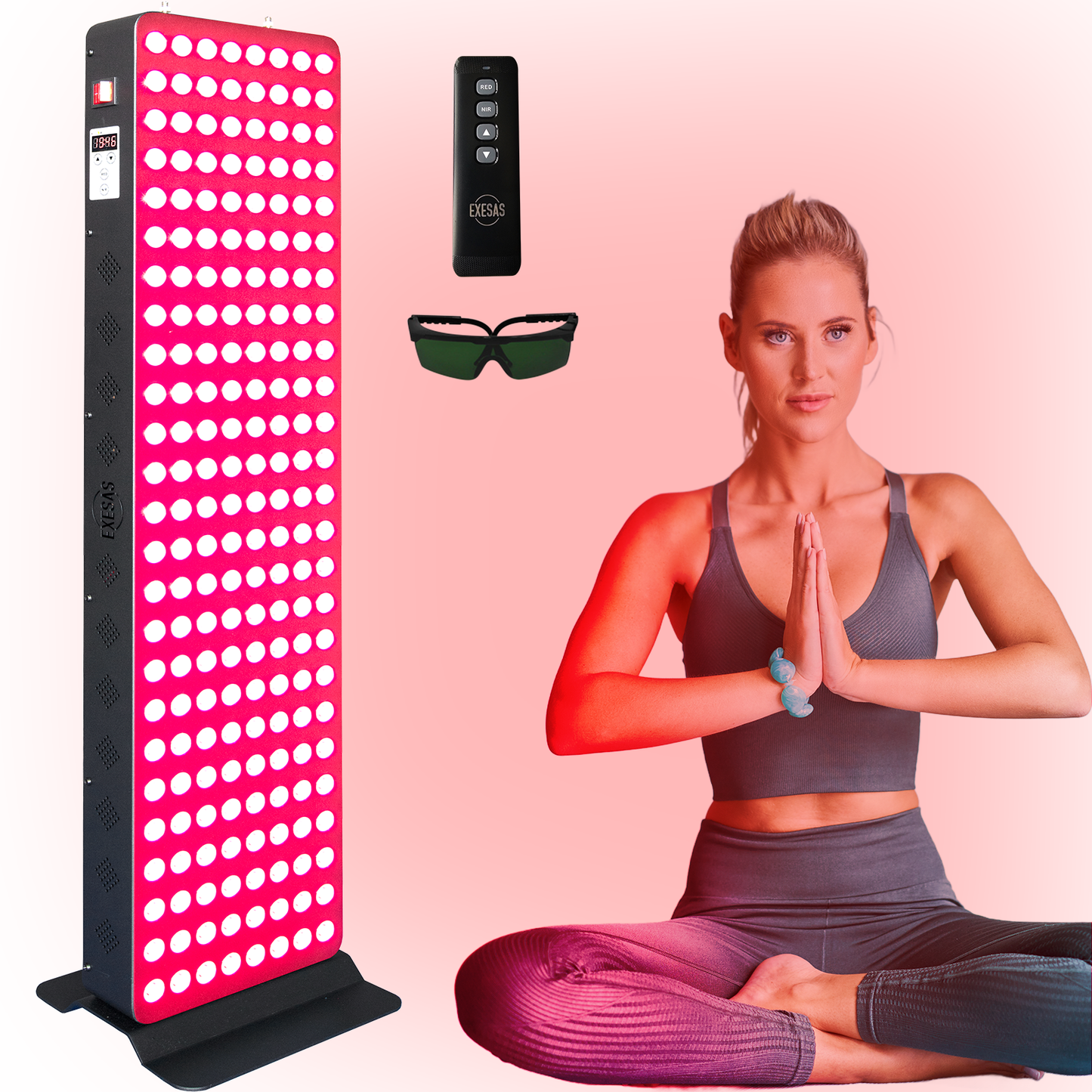 EXESAS Full-Body LED Light Panel | 200 Dual-Chip LEDs | 630nm, 660nm, 810nm & 850nm