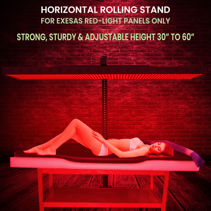 EXESAS Horizontal Rolling Stand for LED Light Panels | Adjustable Height | Compatible with EXESAS Panels