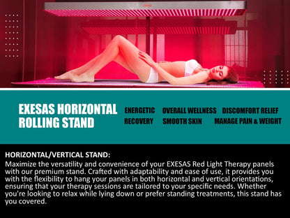 EXESAS Automatic Horizontal & Vertical Rolling Stand | Motorized Height Adjustment | Compatible with EXESAS LED Panels