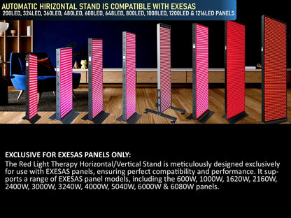 EXESAS Automatic Horizontal & Vertical Rolling Stand | Motorized Height Adjustment | Compatible with EXESAS LED Panels
