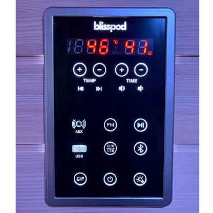 Blisspod Malmo 2-Person Infrared Sauna | Red Light Therapy | Low EMF | Chromotherapy | Canadian Hemlock