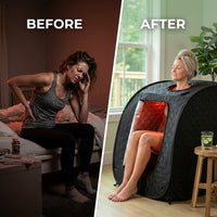 Portable Infrared Sauna Designed for Deep Recovery, Full Spectrum Therapy, Cellular Repair Support — Before & After