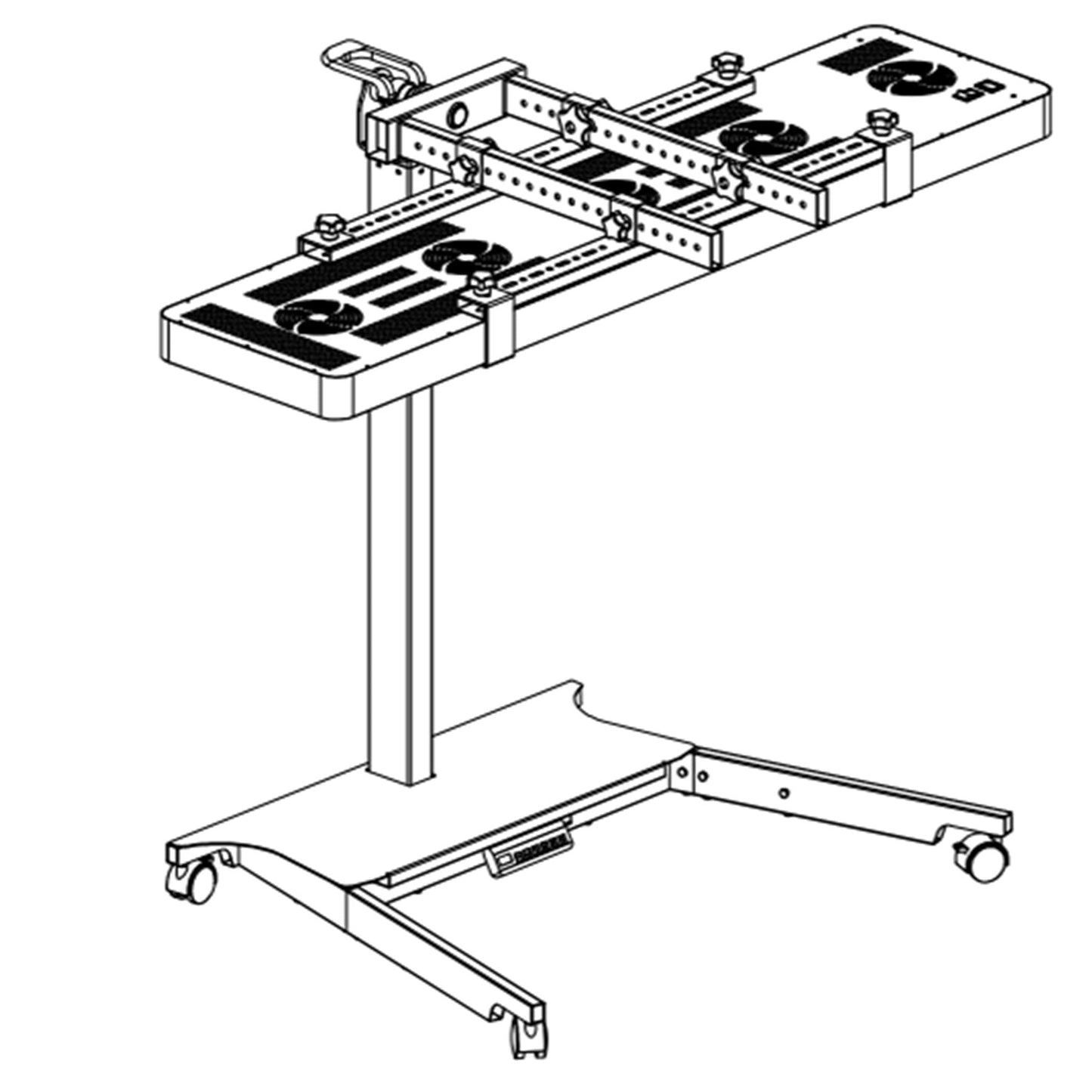 EXESAS Automatic Horizontal & Vertical Rolling Stand | Motorized Height Adjustment | Compatible with EXESAS LED Panels