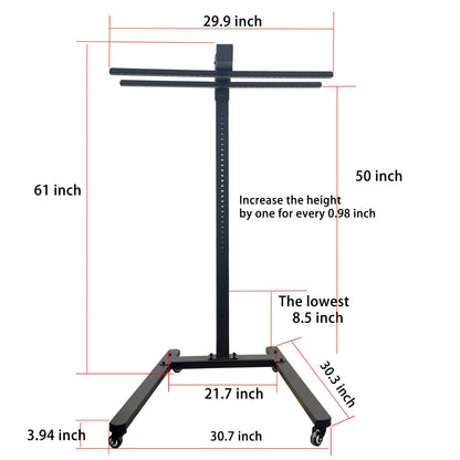 EXESAS Horizontal Rolling Stand for LED Light Panels | Adjustable Height | Compatible with EXESAS Panels